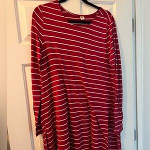 Old Navy Tunic dress - striped pink & white